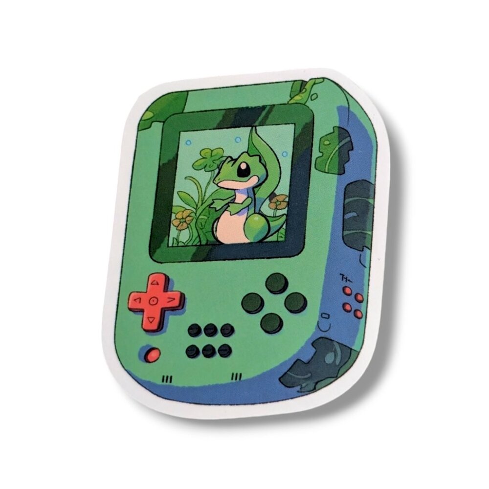 Anime Game Console Vinyl Sticker (II05): Grass Leaf Lizard Dragon, 2 in.